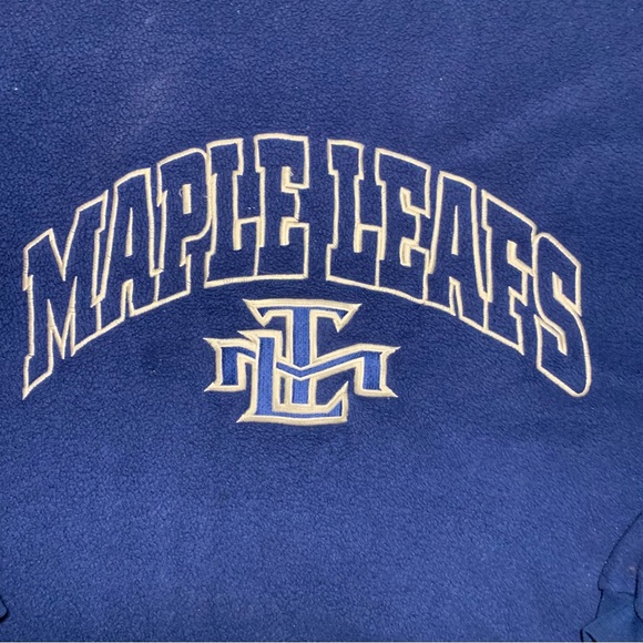 VINTAGE NHL Toronto Maple Leafs Fleece Pullover (Size Large) - Picture 2 of 4